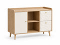 Buffet en bois et MDF avec portes blanches