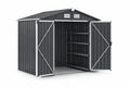 Abri de jardin en acier galvanisé 213x130x173 cm avec étagères
