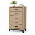 Commode en bois 5 tiroirs chêne clair