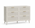 Commode en bois MDF avec 6 tiroirs Blanc